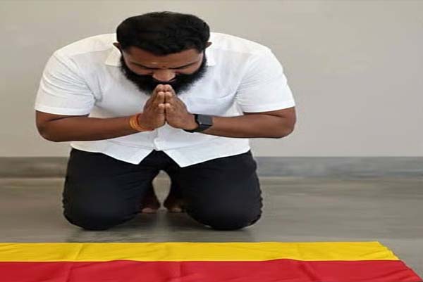 ಕರ್ನಾಟಕ ಧ್ವಜಕ್ಕೆ ಅಪಮಾನ ಮಾಡಿದ್ದ ತಮಿಳುನಾಡಿನ ಸಿಲಂಬರಸನ್ ಬಂಧನ, ಕ್ಷಮೆ ಕೇಳಿದ ಆರೋಪಿ